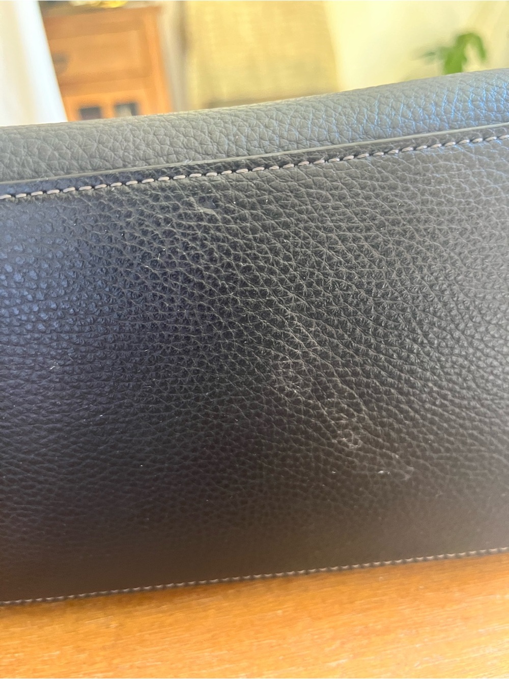 Coach Leather Tote Bag with gold tone hardware - Picture 7 of 15